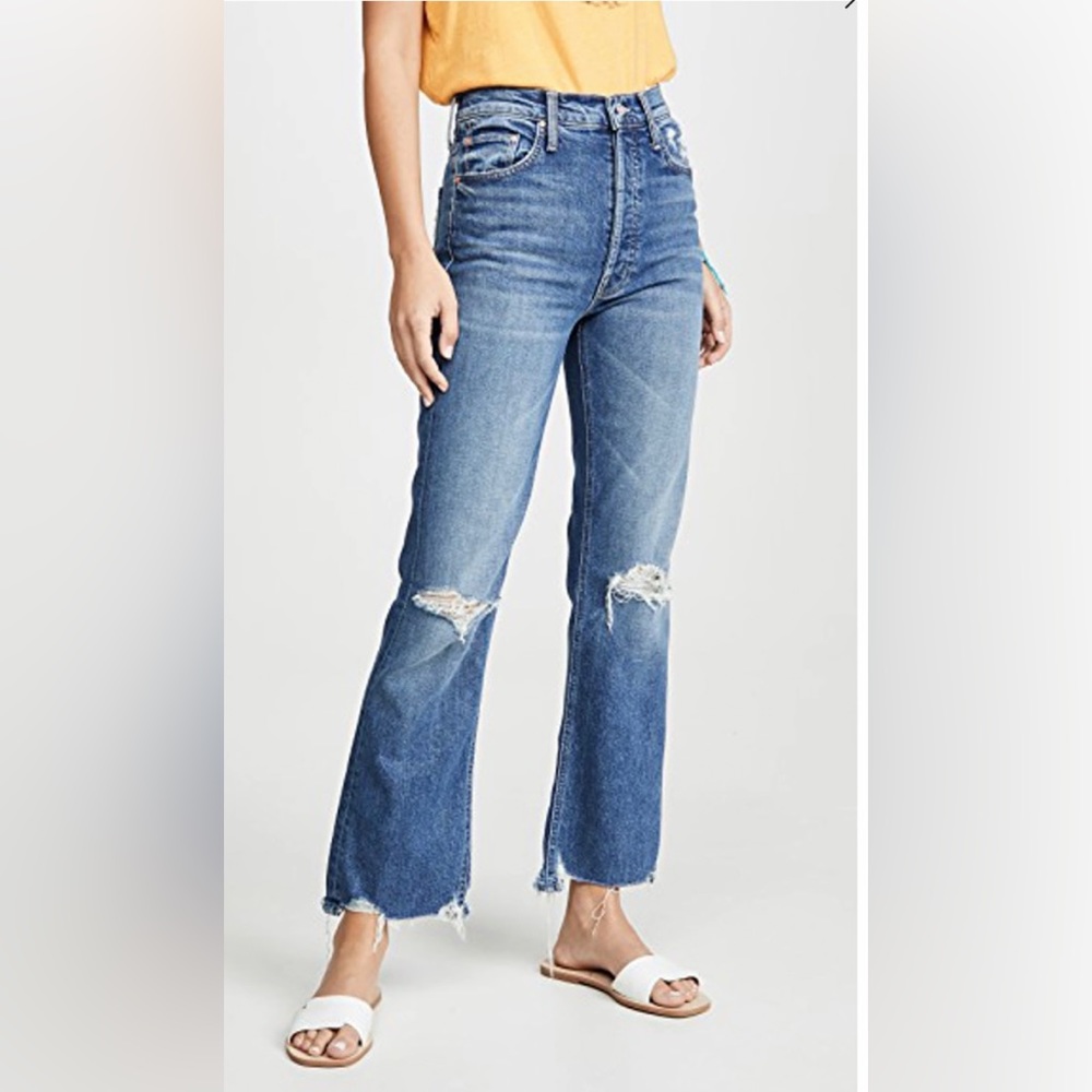 Mother Superior Denim Tripper Chew High Waist Flare Jeans Cryin Cowboy Womens 30
